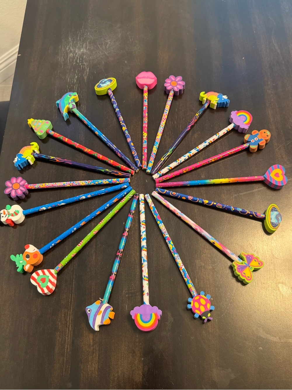 Vintage Lisa Frank Pencil with Eraser Lot of 19